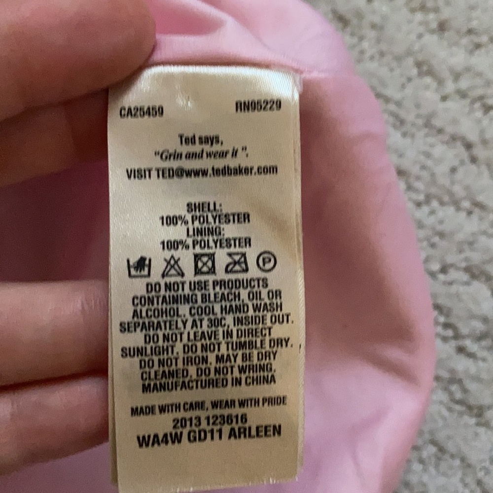 Ted Baker London pink pleat dress 3/8 - Picture 6 of 7